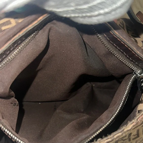 Authentic FENDI Zucchino Canvas Mamma Baguette Shoulder vintage - Picture 5 of 7